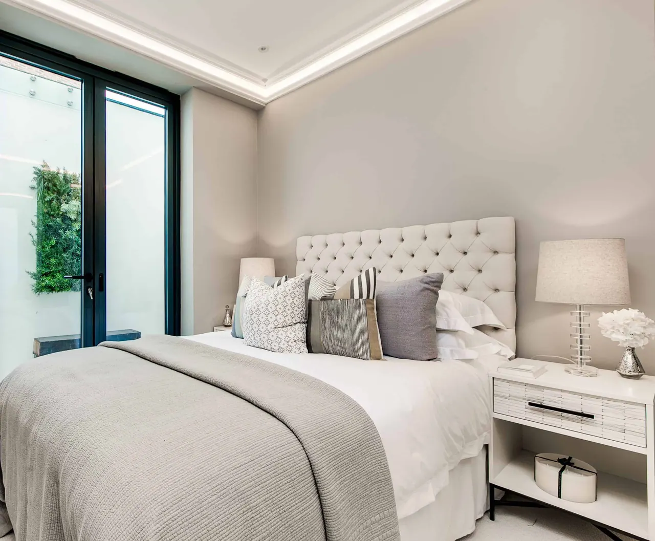 Bedroom joinery and glazed doors