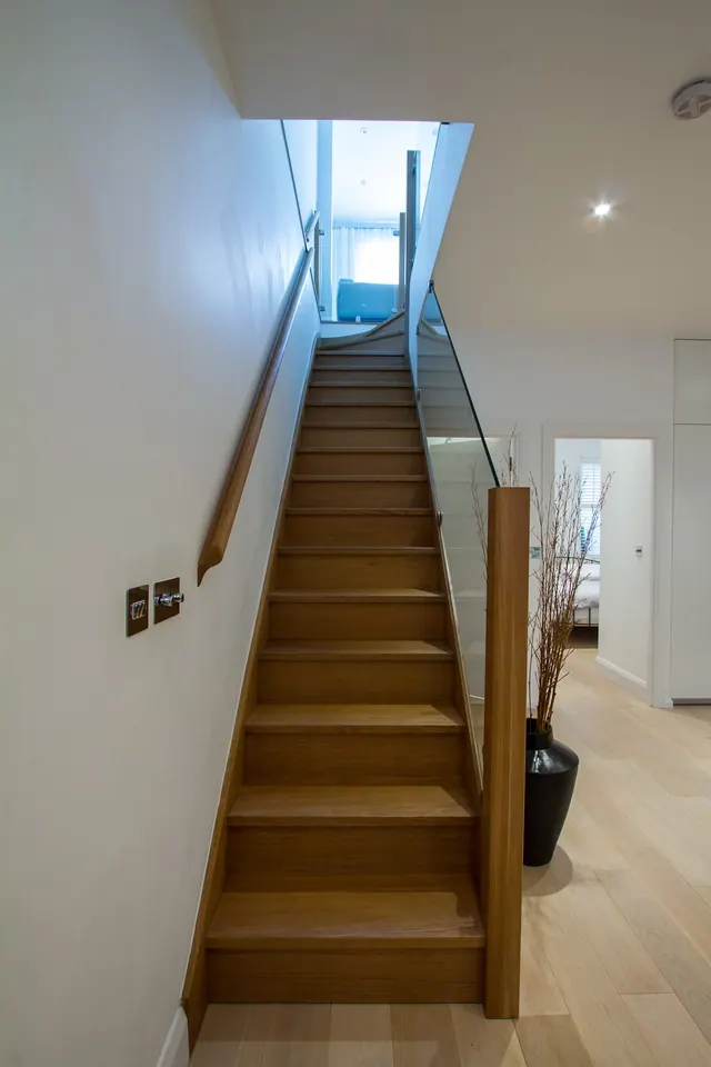New stair connecting the two floors