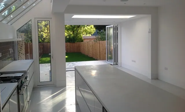 The new opening, with the garden framed beyond