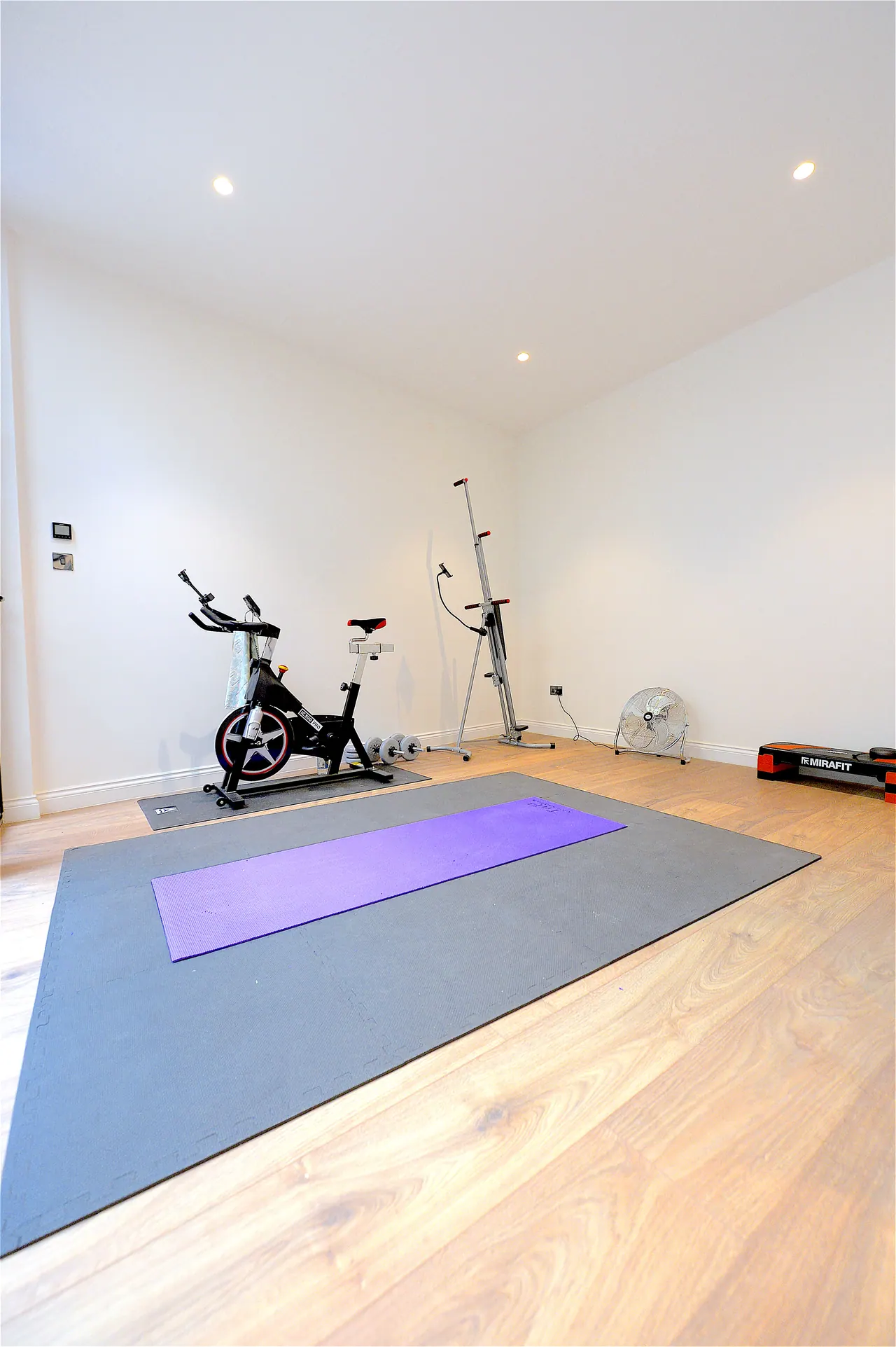 A room given over to training at the top of the house